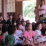 students listen attentively to Dad's speech
