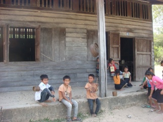 students of the Nu Muang Primary School