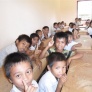 some of the students in their new classroom